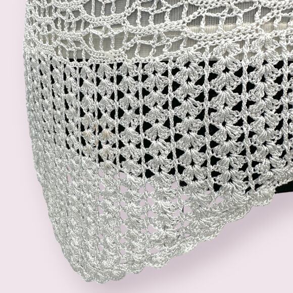 Martina Vidal Burano M Italian Luxury Lace Crochet Knit Tank Top Sleeveless Boho - Picture 9 of 9